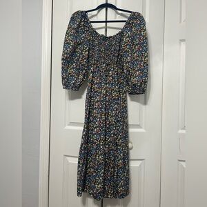 GAP Floral Long Sleeve Maxi Dress - Multicolor
